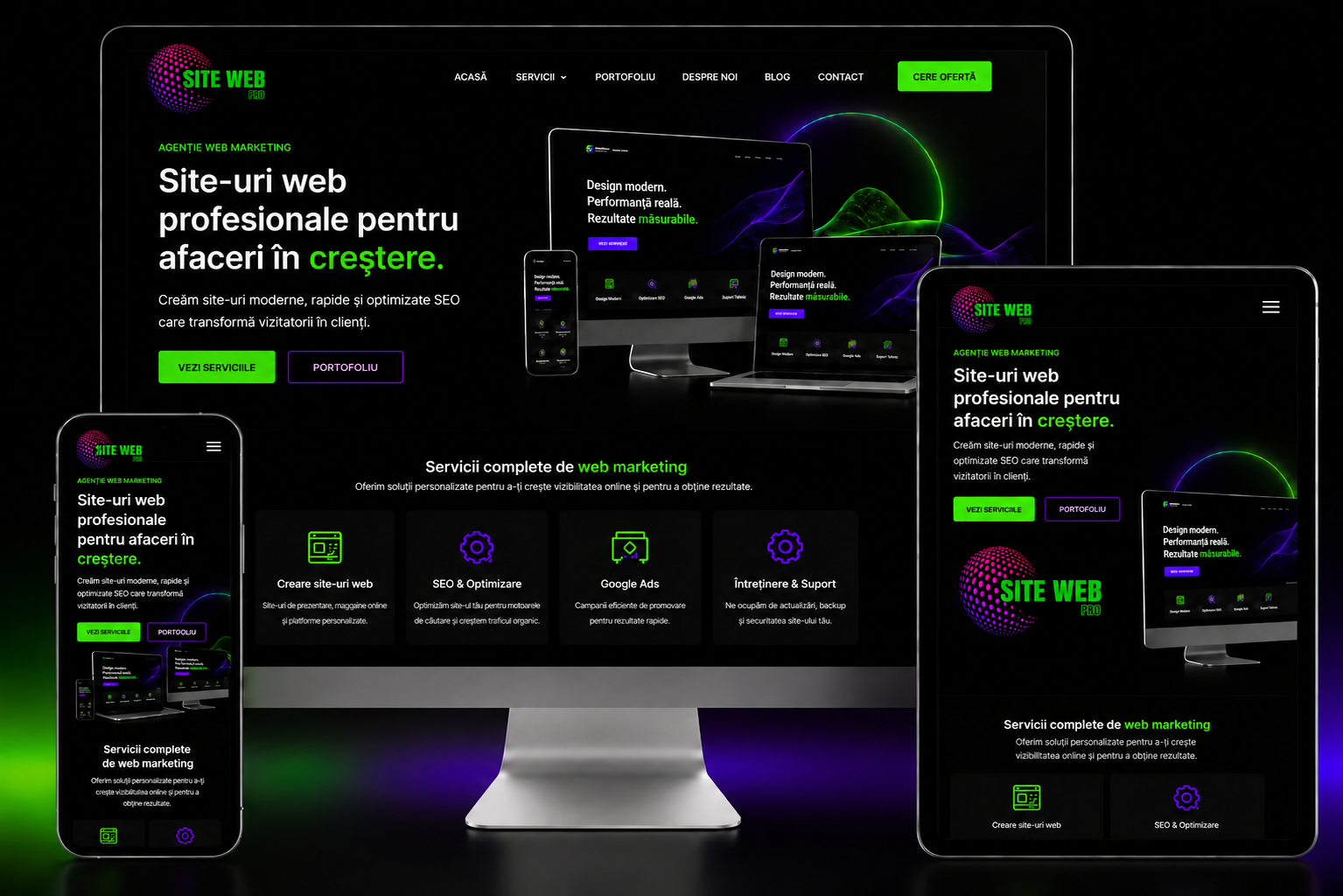 Dezvoltare de site uri web pentru afaceri în România 